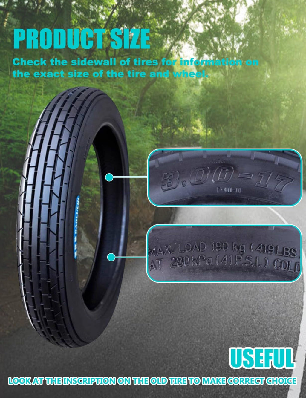 17 6PR TT Dirt Bike Tire and Inner Tube Y36935