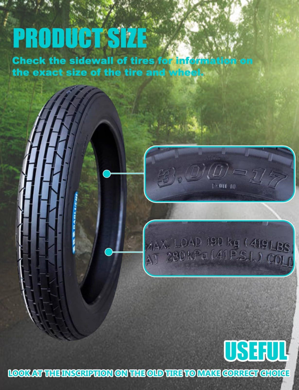 17 6PR TT Dirt Bike Tire and Inner Tube Y36935