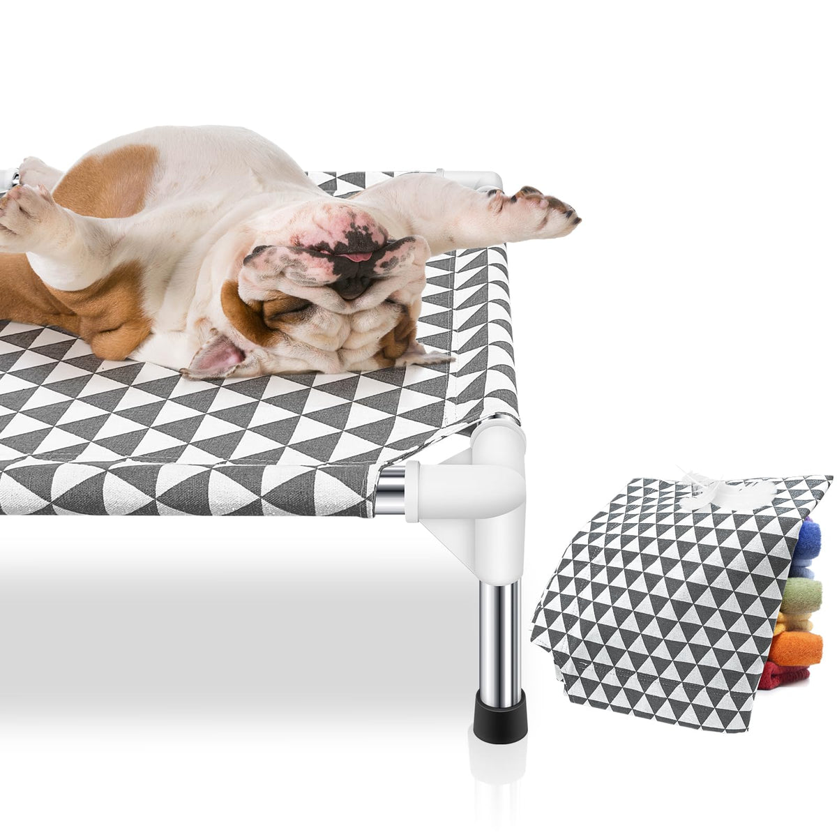 Medium Cotton Elevated Outdoor Dog Bed N7135