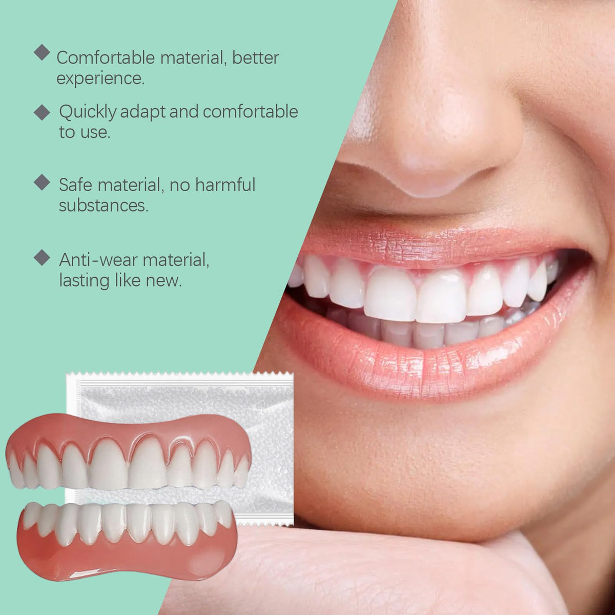 Soft Denture Silicone Veneers, Upper and Lower Denture Set K795670