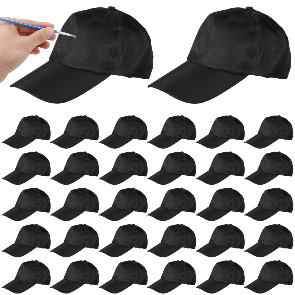 Black Adjustable Polyester Baseball Caps J555