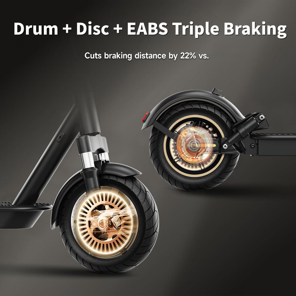 Electric Scooter with Solid Tires, Dual Suspension, Folding U1558