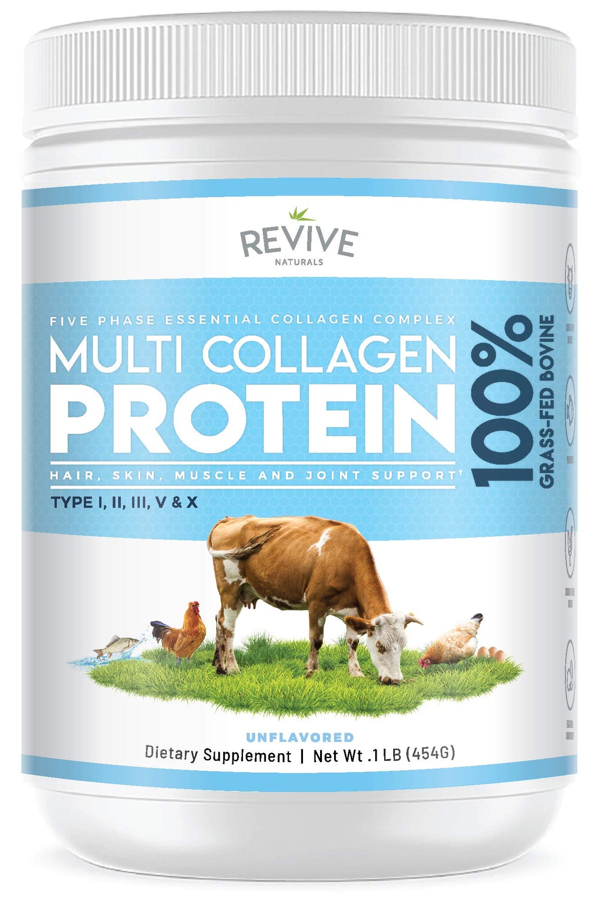 Multi Collagen Hydrolyzed Protein Powder 16oz F995028