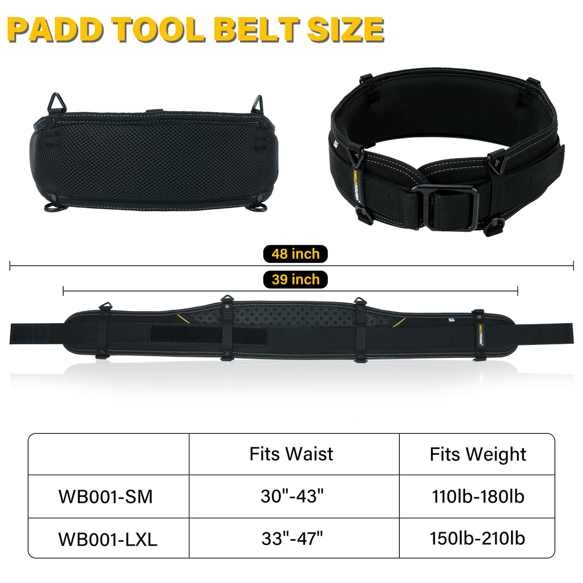 Padded Electrician Tool Belt T701
