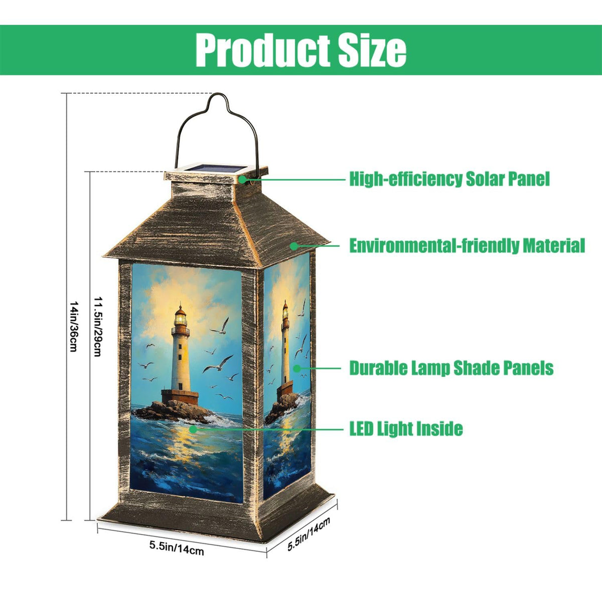 Waterproof Solar Powered Hanging Lantern Q6424