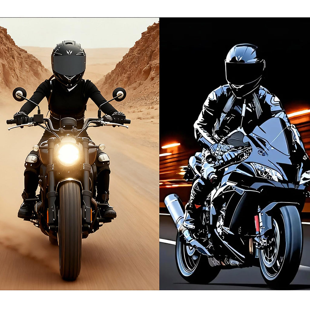Motorcycle Full Face Helmet with Dual Visor B6904