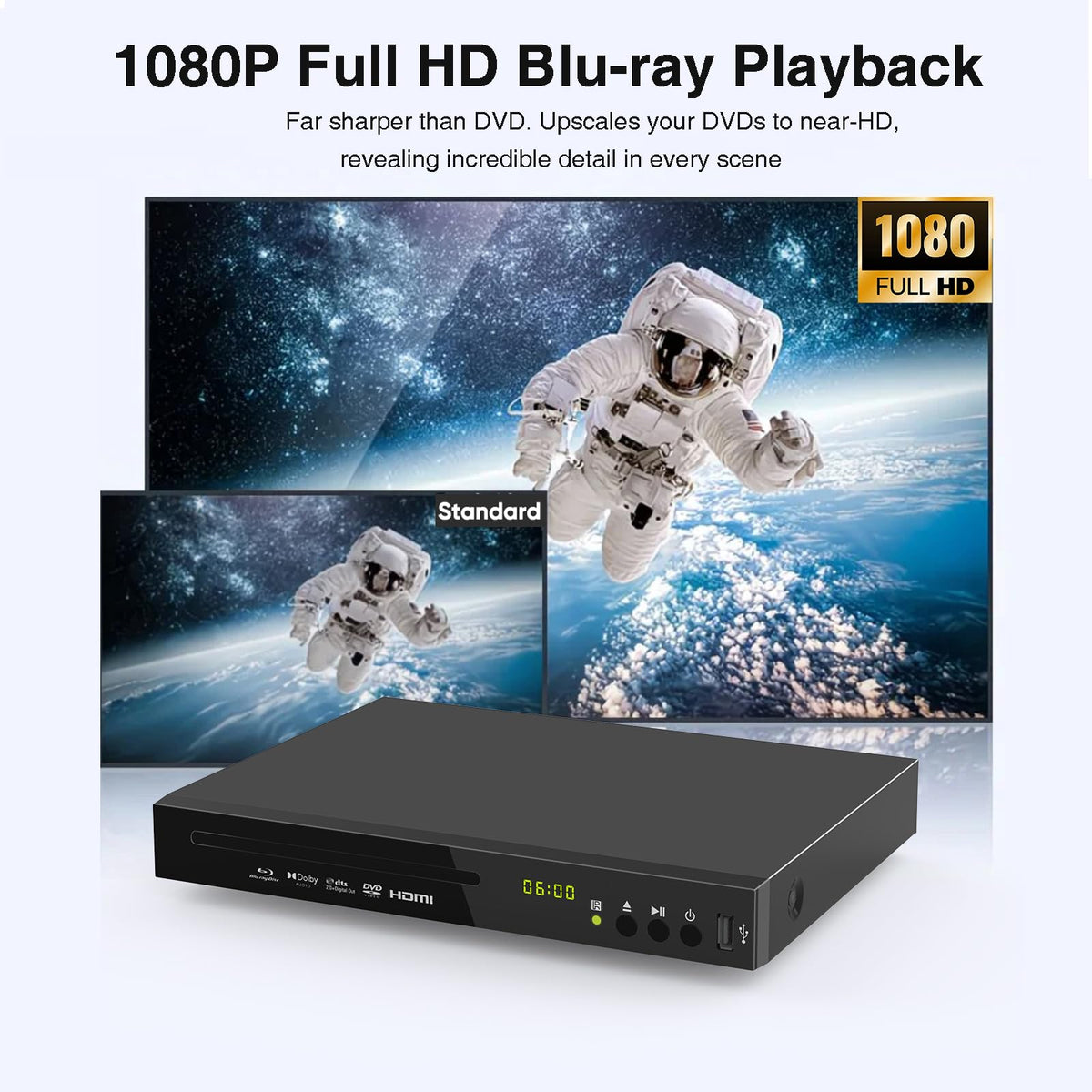 Full HD 1080p Blu-ray DVD Player with Dolby Digital N3183