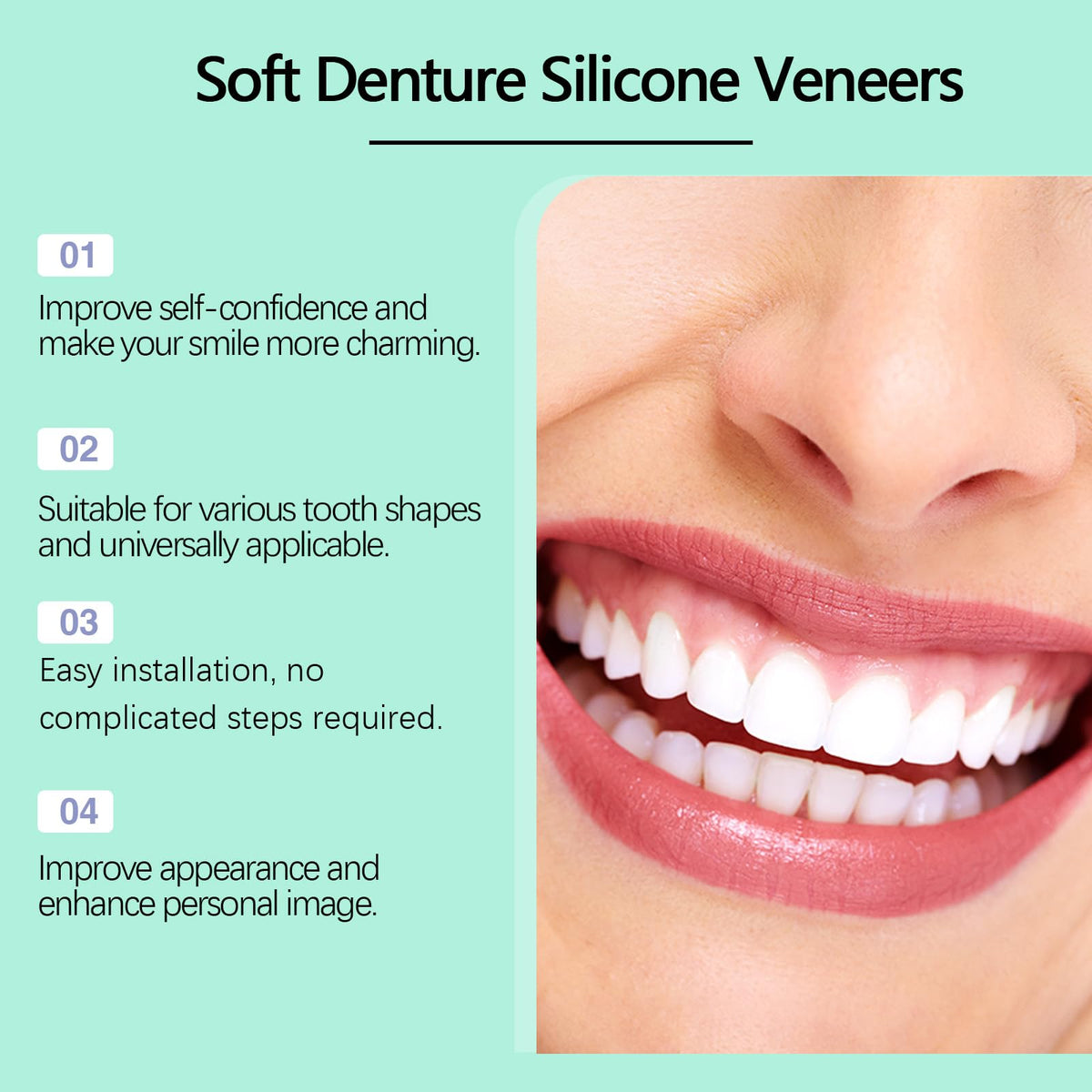 Soft Denture Silicone Veneers, Upper and Lower Denture Set K795670
