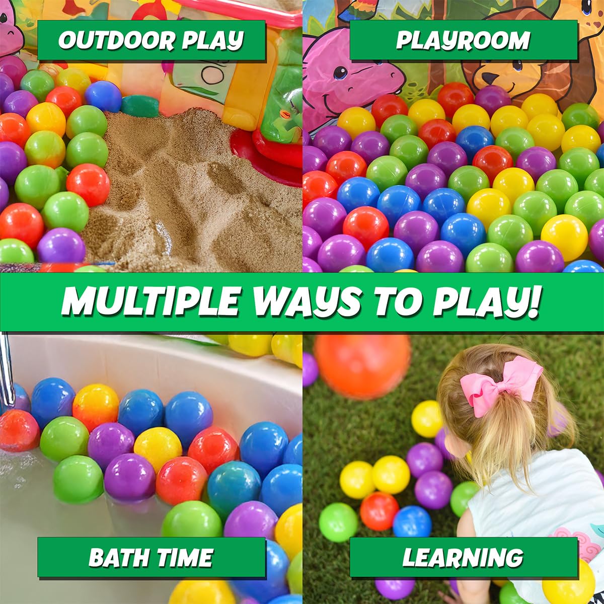 100 Count Multi Colored Play Balls C192