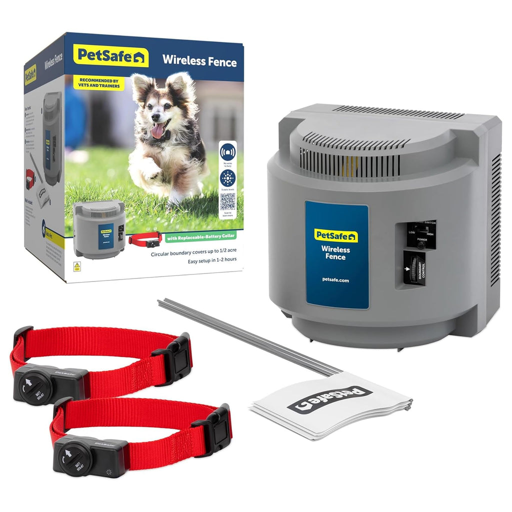 Wireless Pet Containment System, 2 Dogs, Up to 1/2 Acre T388084