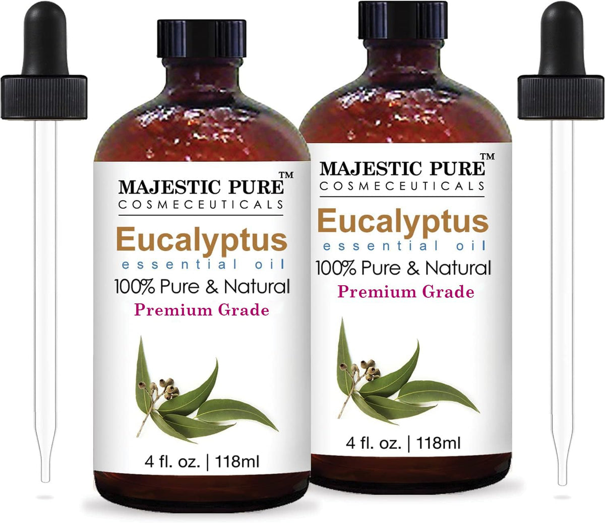 Peppermint and Eucalyptus Essential Oil 4 fl oz Pack of 2 Y4774