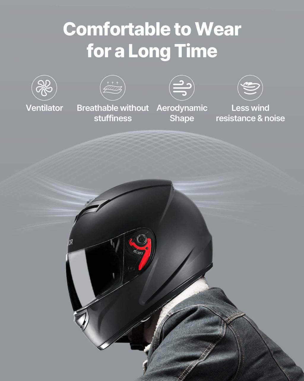 Full Face Motorcycle Helmet DOT Approved Dual Visor Interchangeable Lens E412624