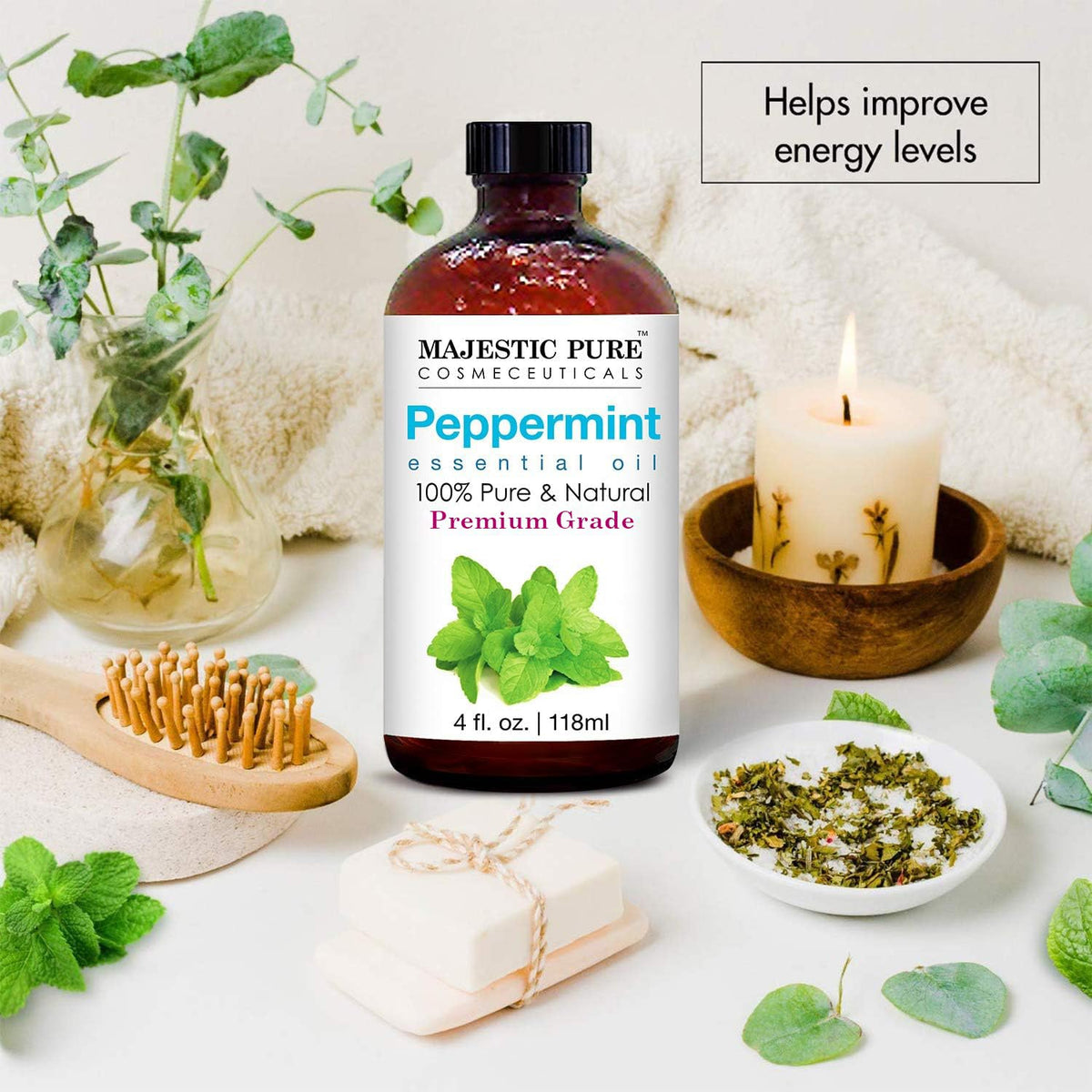 Peppermint and Eucalyptus Essential Oil 4 fl oz Pack of 2 Y4774