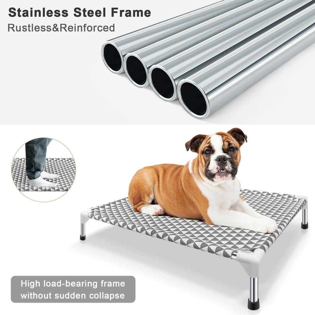 Medium Cotton Elevated Outdoor Dog Bed N7135