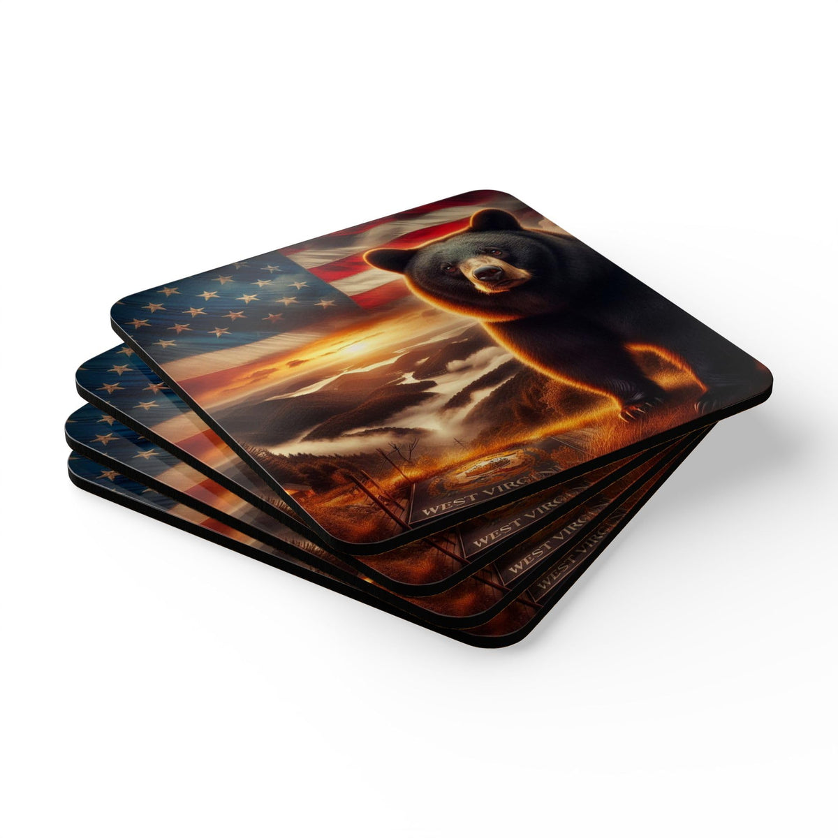 Set of 4 Glossy Coasters B324