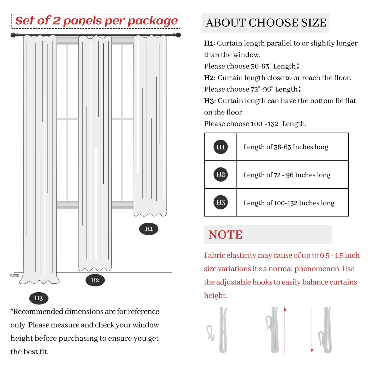 86 Inch Blackout Linen Blend Insulated Curtain 2 Panels Set L7393