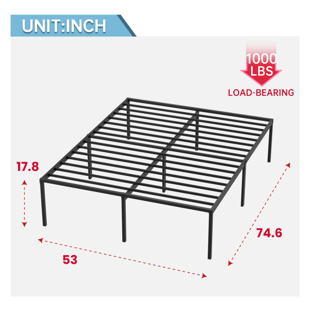 18 Inch Metal Full Bed Frame with Storage M565