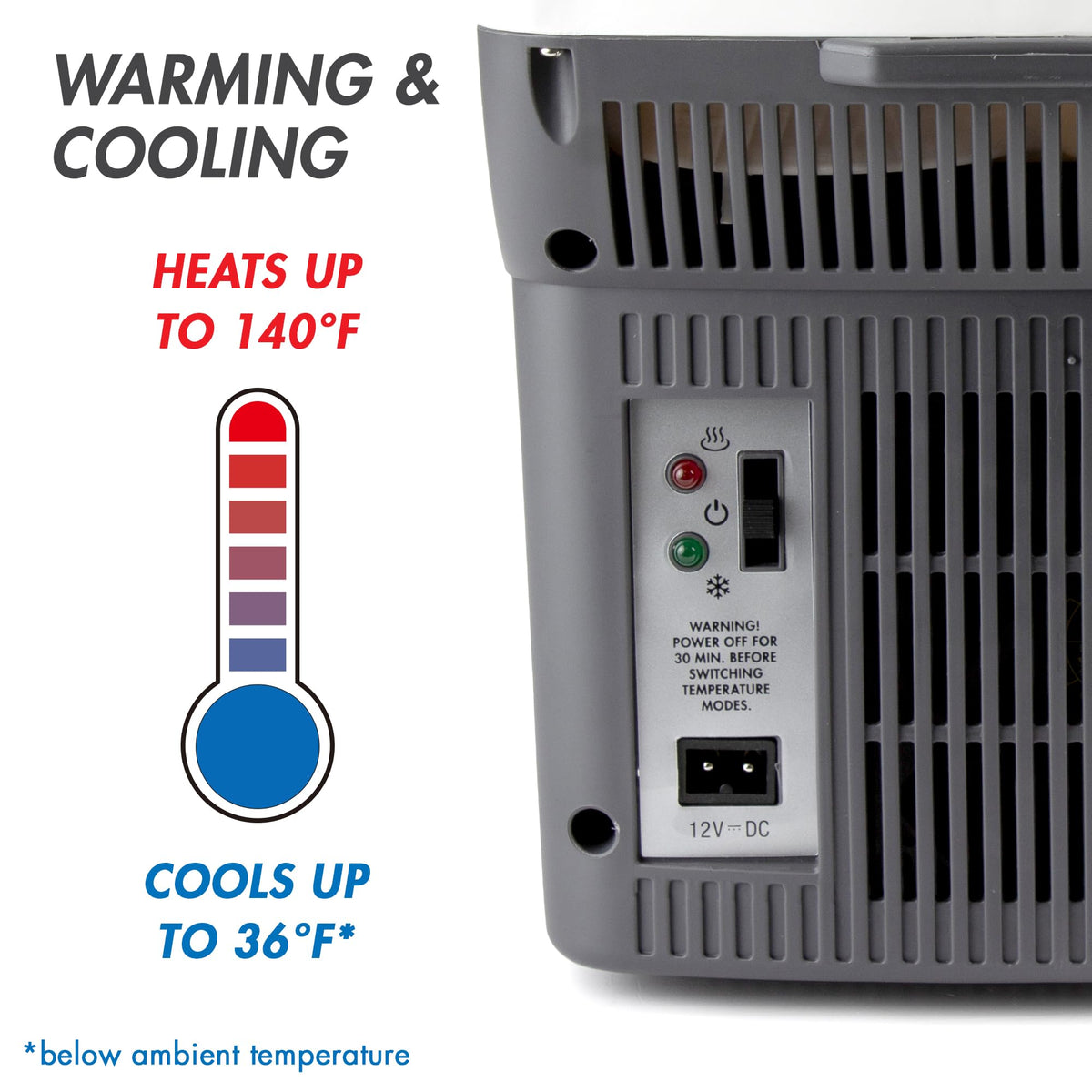 12V 6 Quart Portable Electric Cooler Warmer W8638