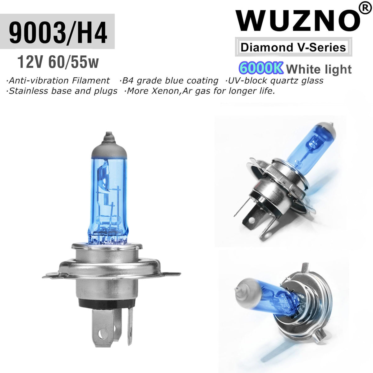Halogen Headlight Bulbs 9003/H4 6000k White 2 pack M154027