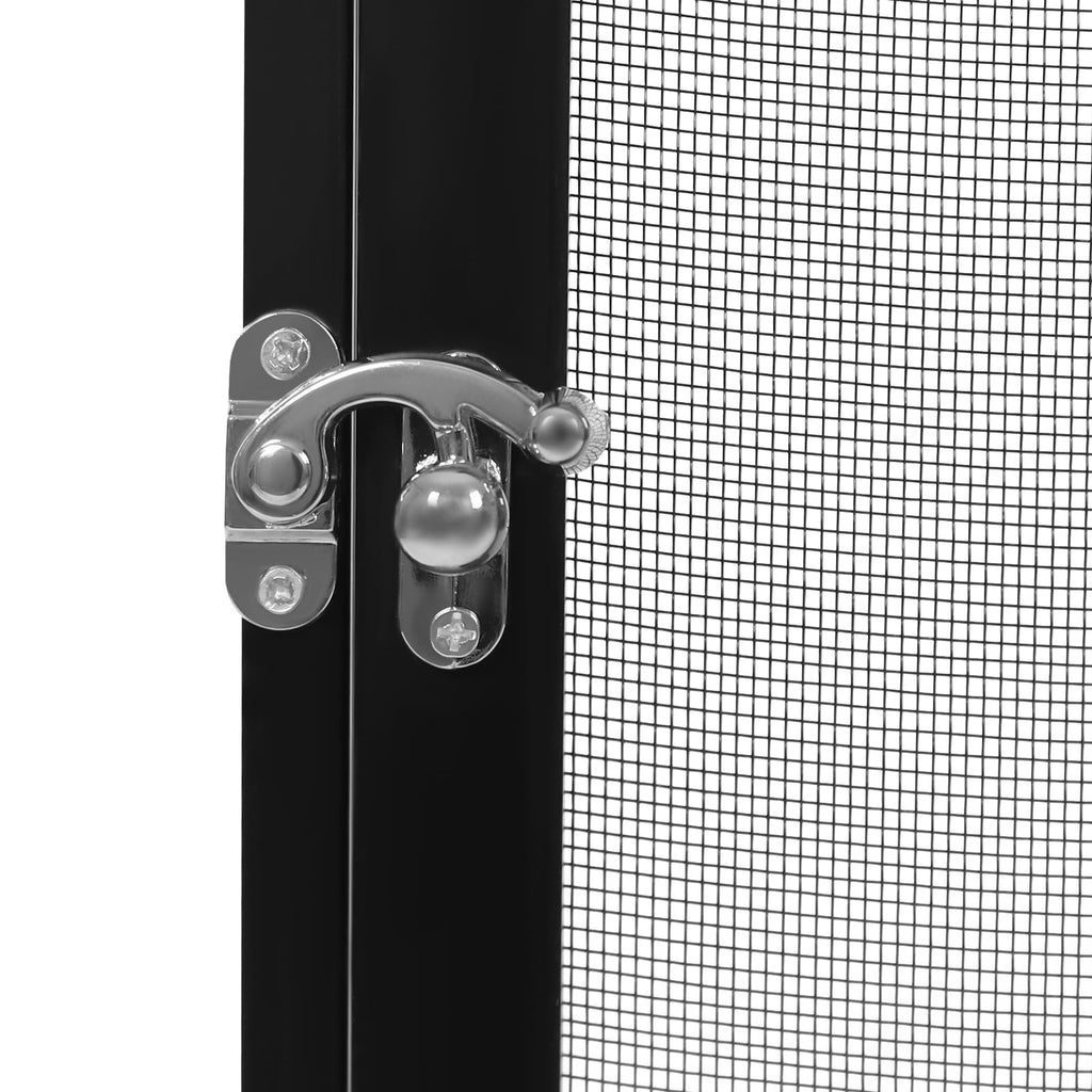 Black Large Aluminum Screen Reptile Terrarium Cage with Locking Latch R506896