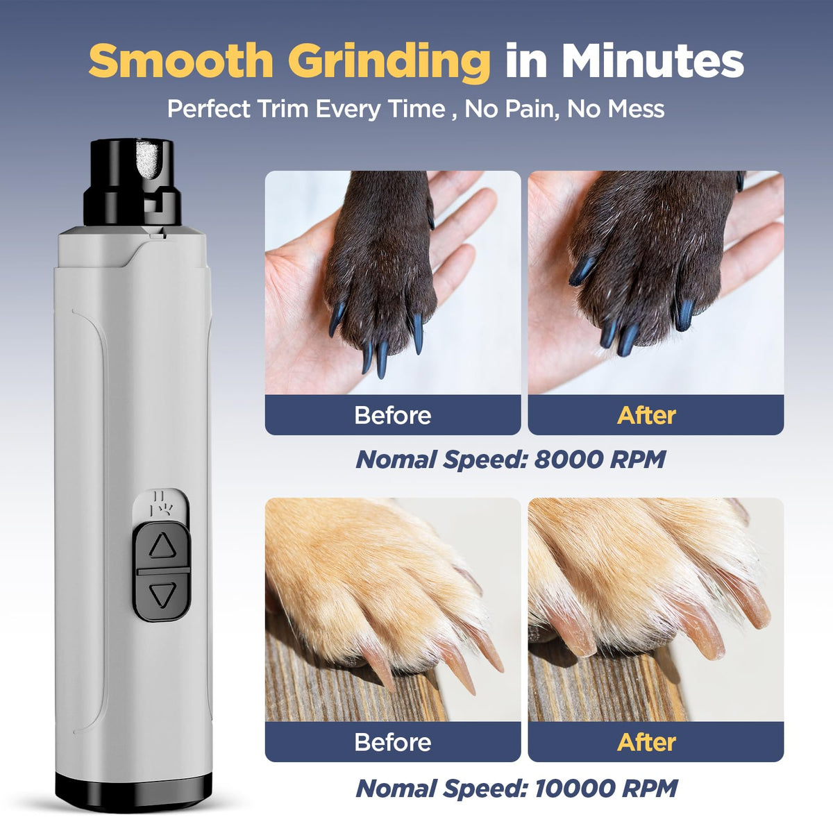 Electric Pet Nail Grinder with LED Lights Q3370