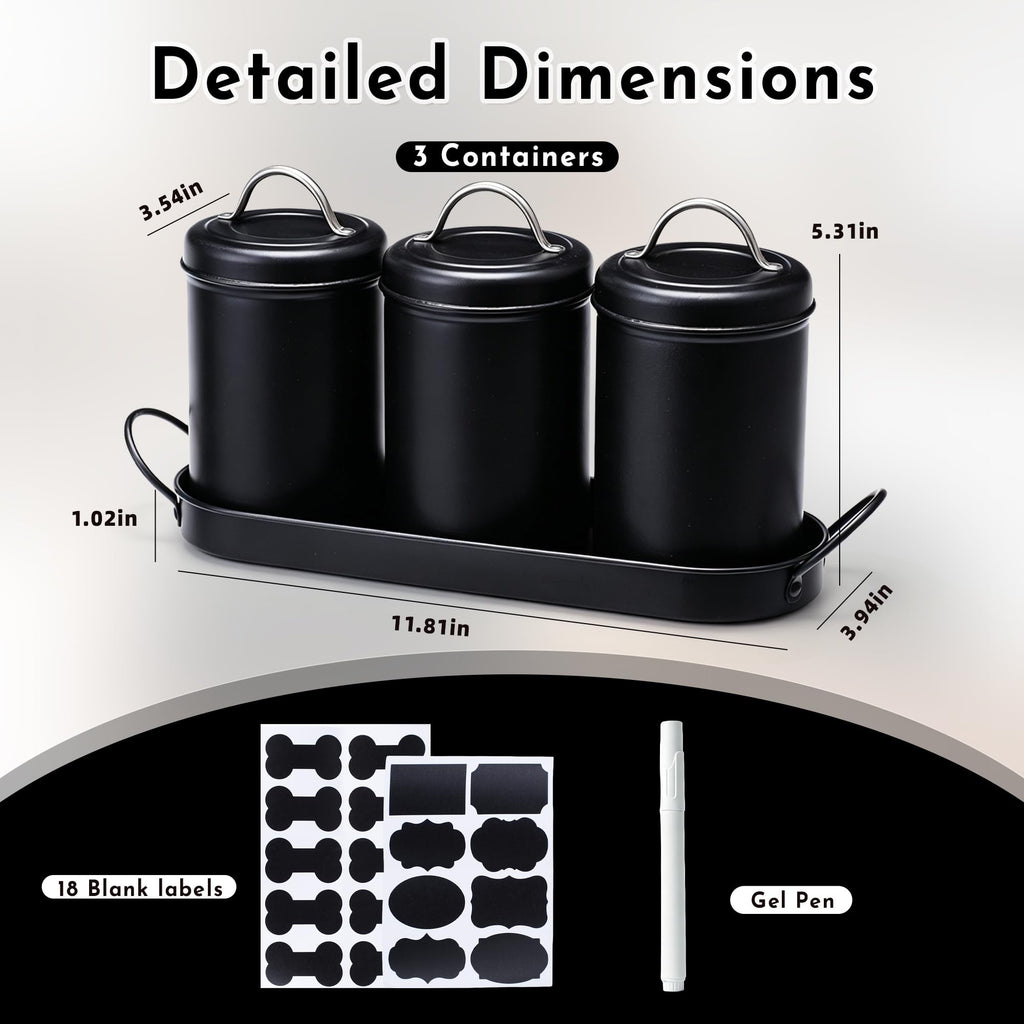 Airtight Dog Treat Container Set with Lid and Tray F90683