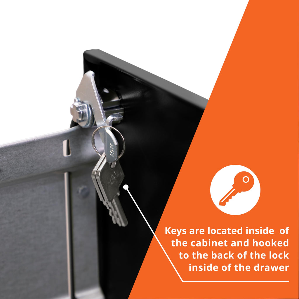3 Drawer Locking Letter-Size Steel Filing Cabinet N84226