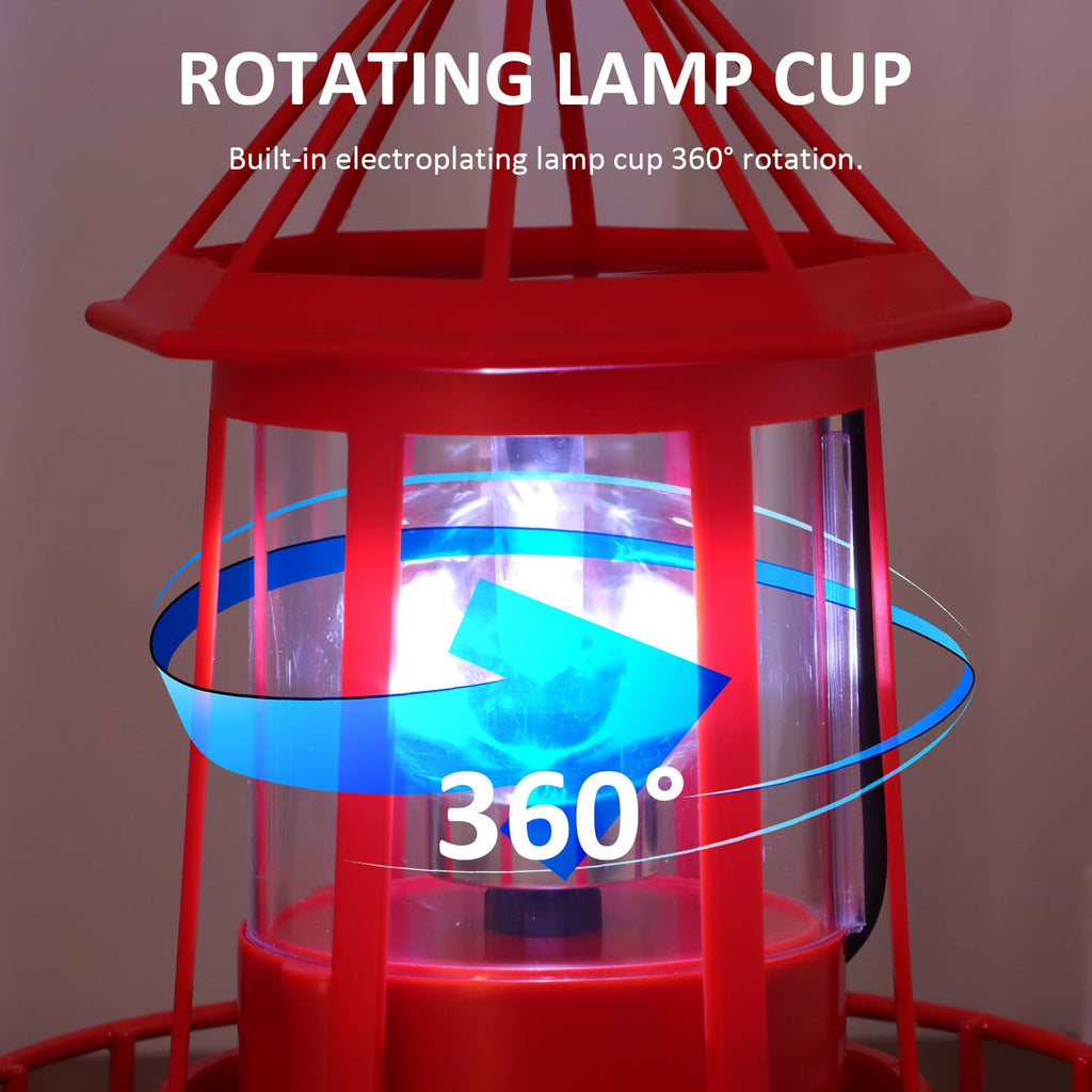 Rotating Metal Solar Lighthouse M452