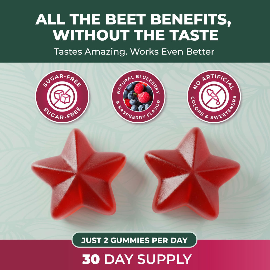 Beet Root Gummies 50:1 Extract Sugar Free Chews Vegan Z910263