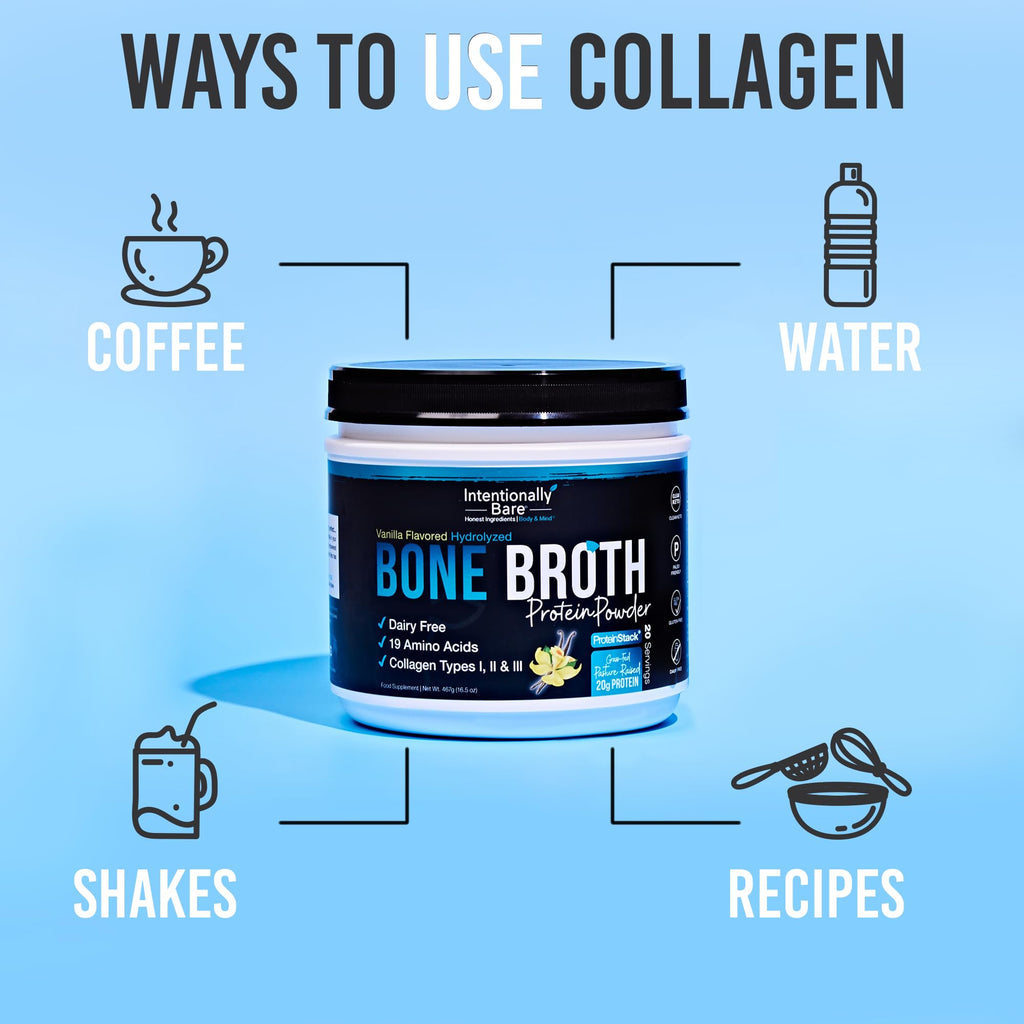 Grass-fed Vanilla Bone Broth Protein Powder 16.5oz P461723