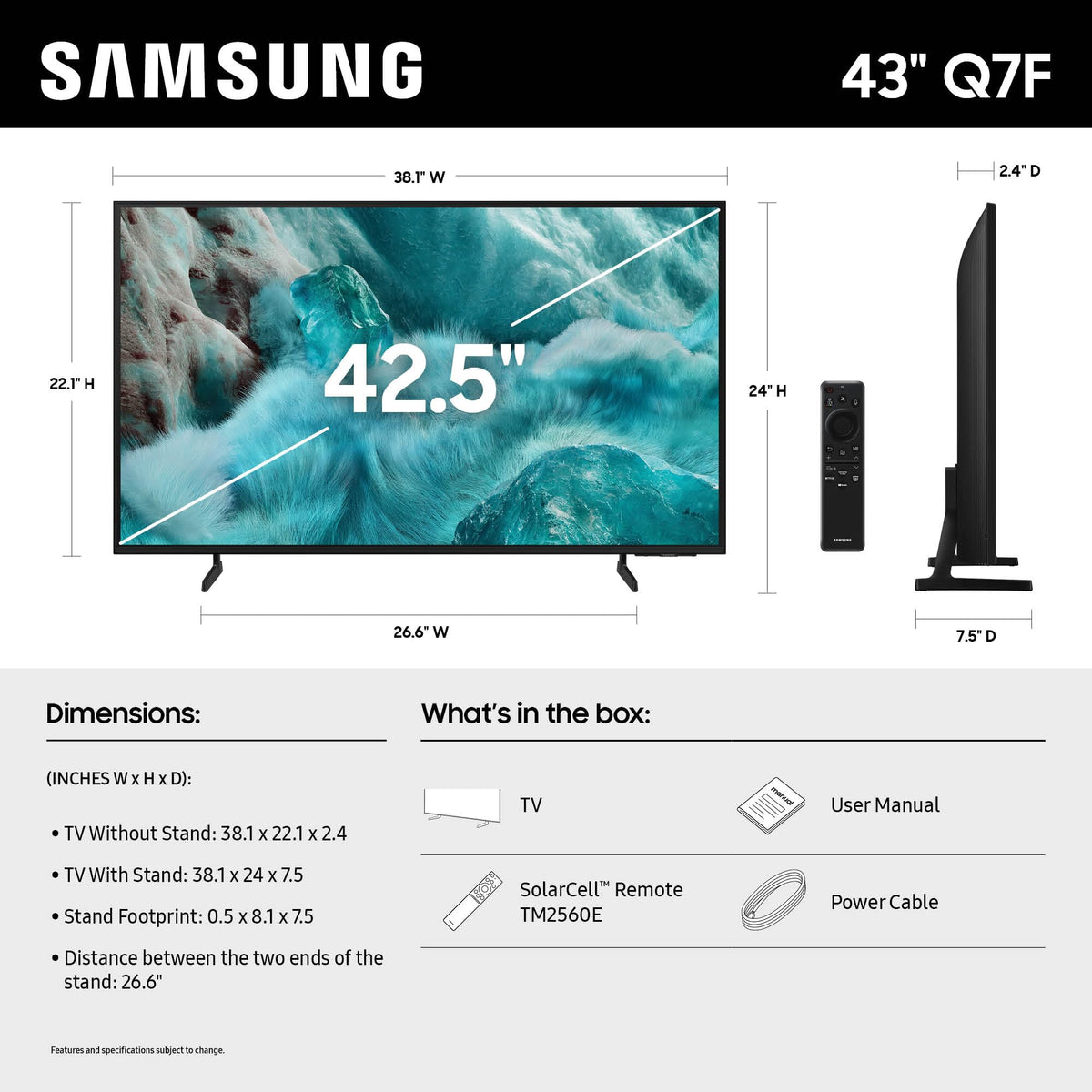 43 Inch QLED 4K Smart TV G11821