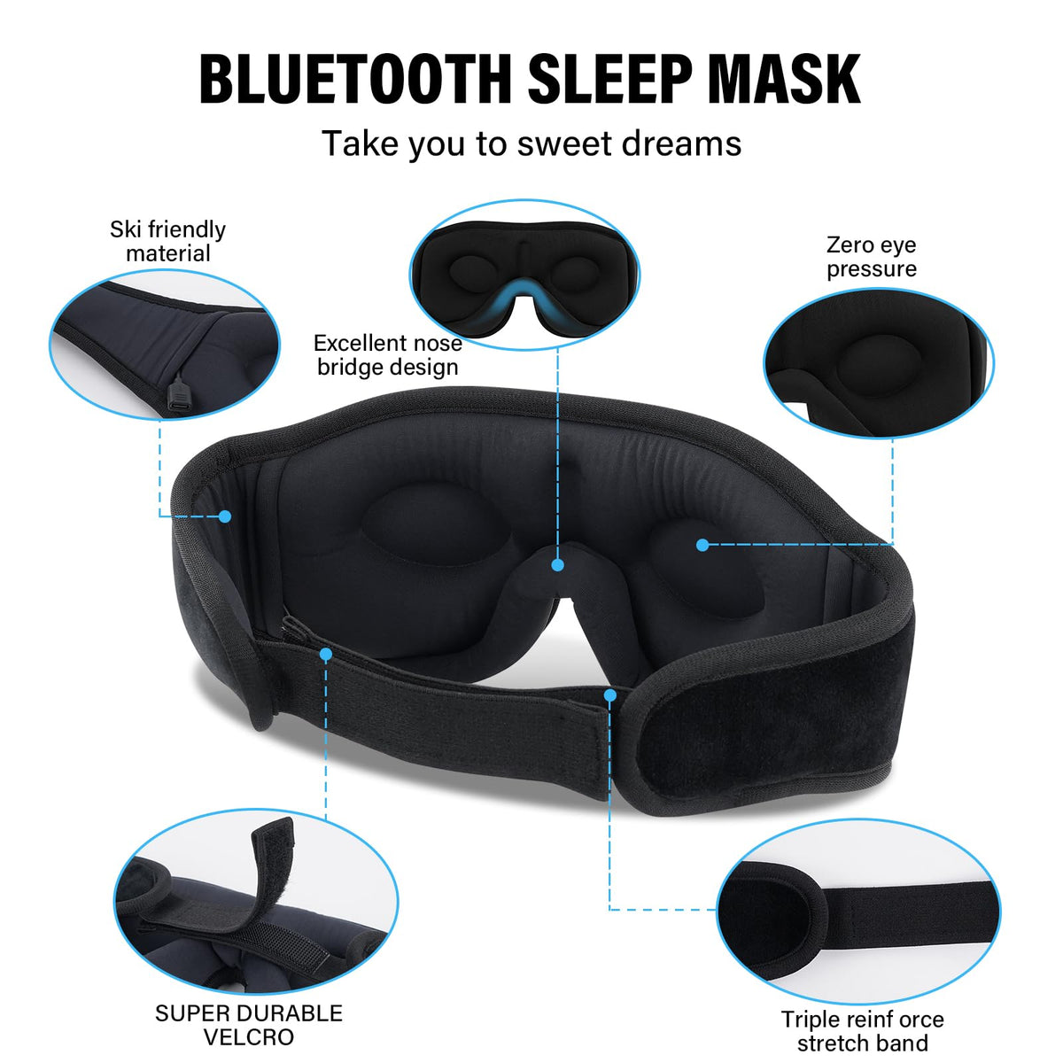 Sleep Mask with Bluetooth Headphones K198956