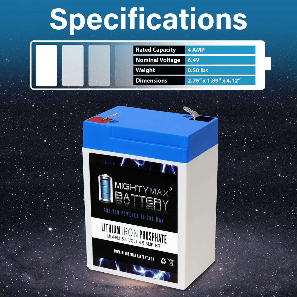 6V 4.5AH Lithium Replacement Battery R43923