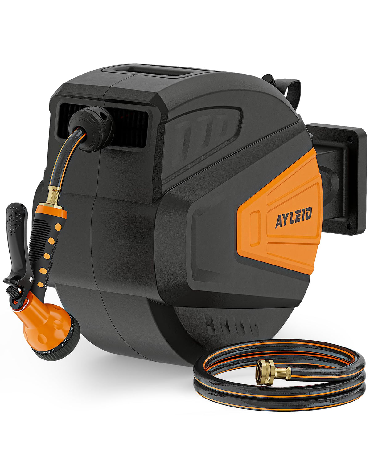 1/2"x100ft Retractable Wall Mount Garden Hose Reel D5449