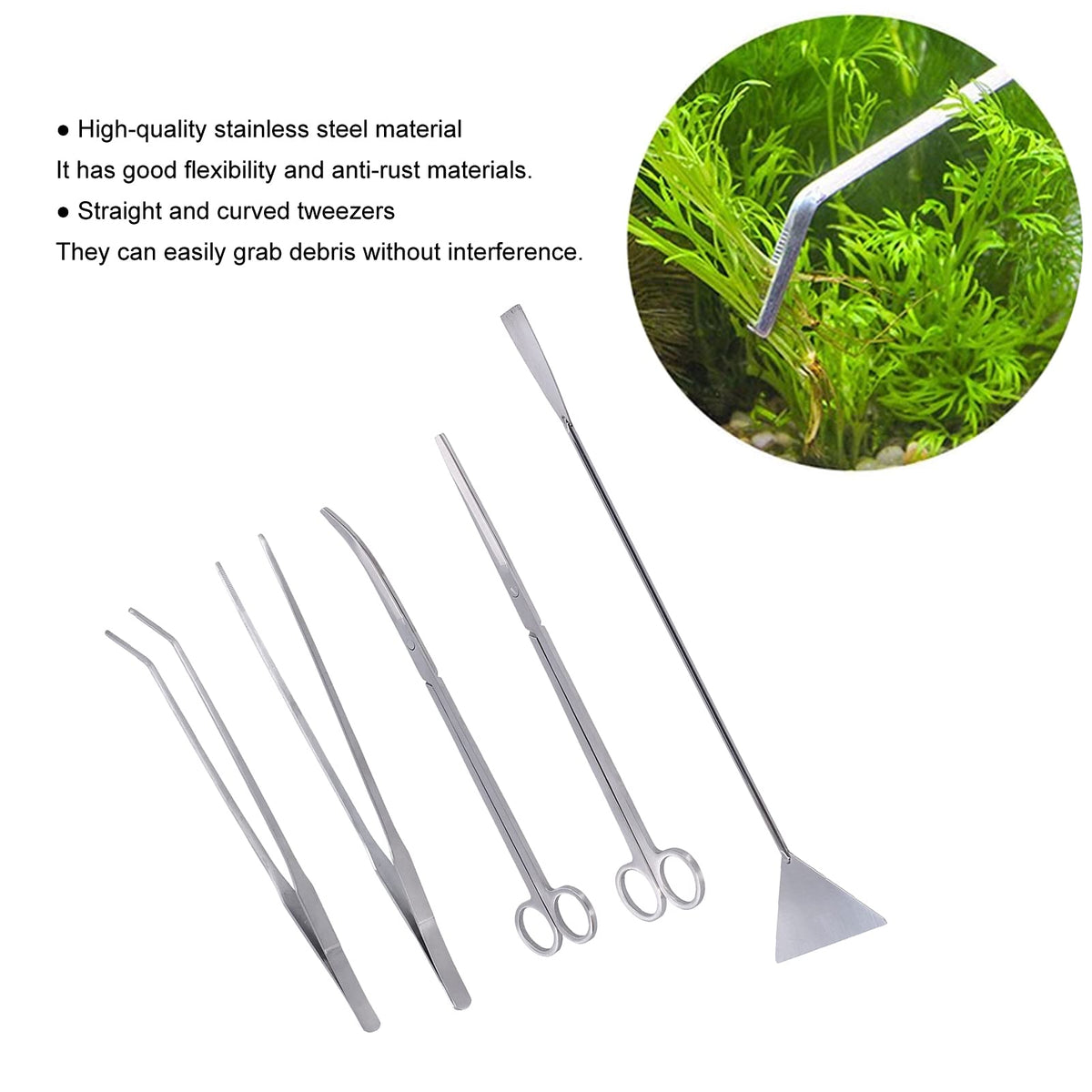 5-in-1 Stainless Steel Aquarium Maintenance Kit G2103