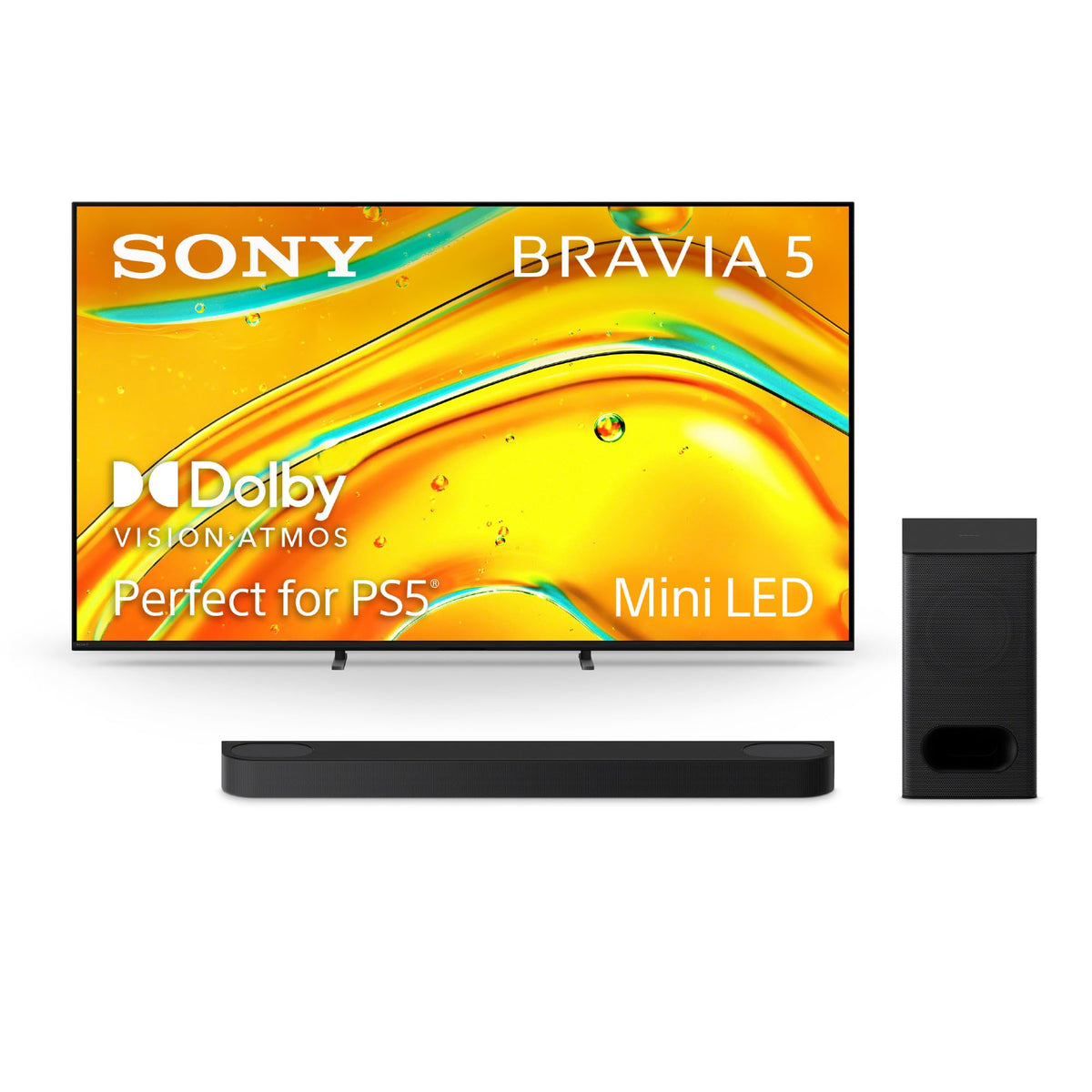 55-Inch 4K Mini LED Smart TV & 3.1.2ch Soundbar with Wireless Subwoofer Bundle Y16943