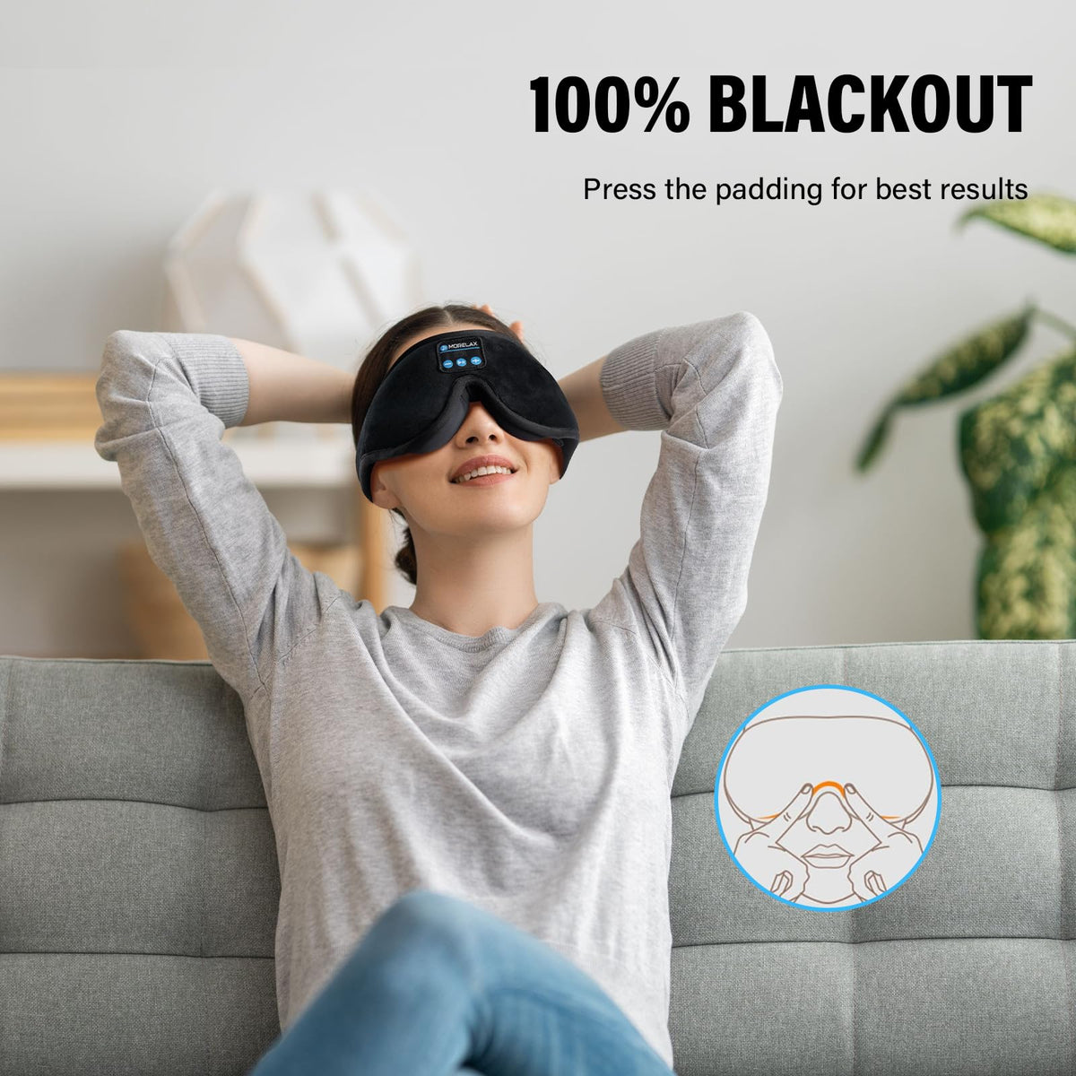Sleep Mask with Bluetooth Headphones K198956