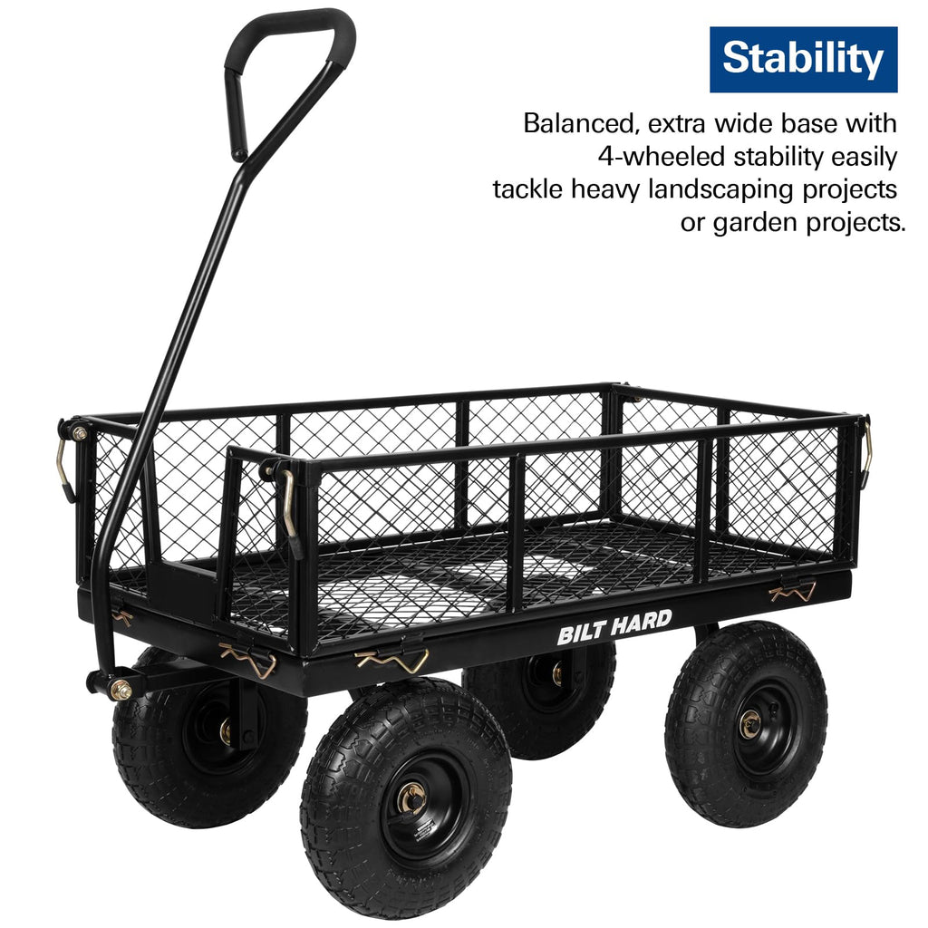 400 Lbs Capacity Mesh Steel Garden Cart with 10" All Terrain Wheels G763778
