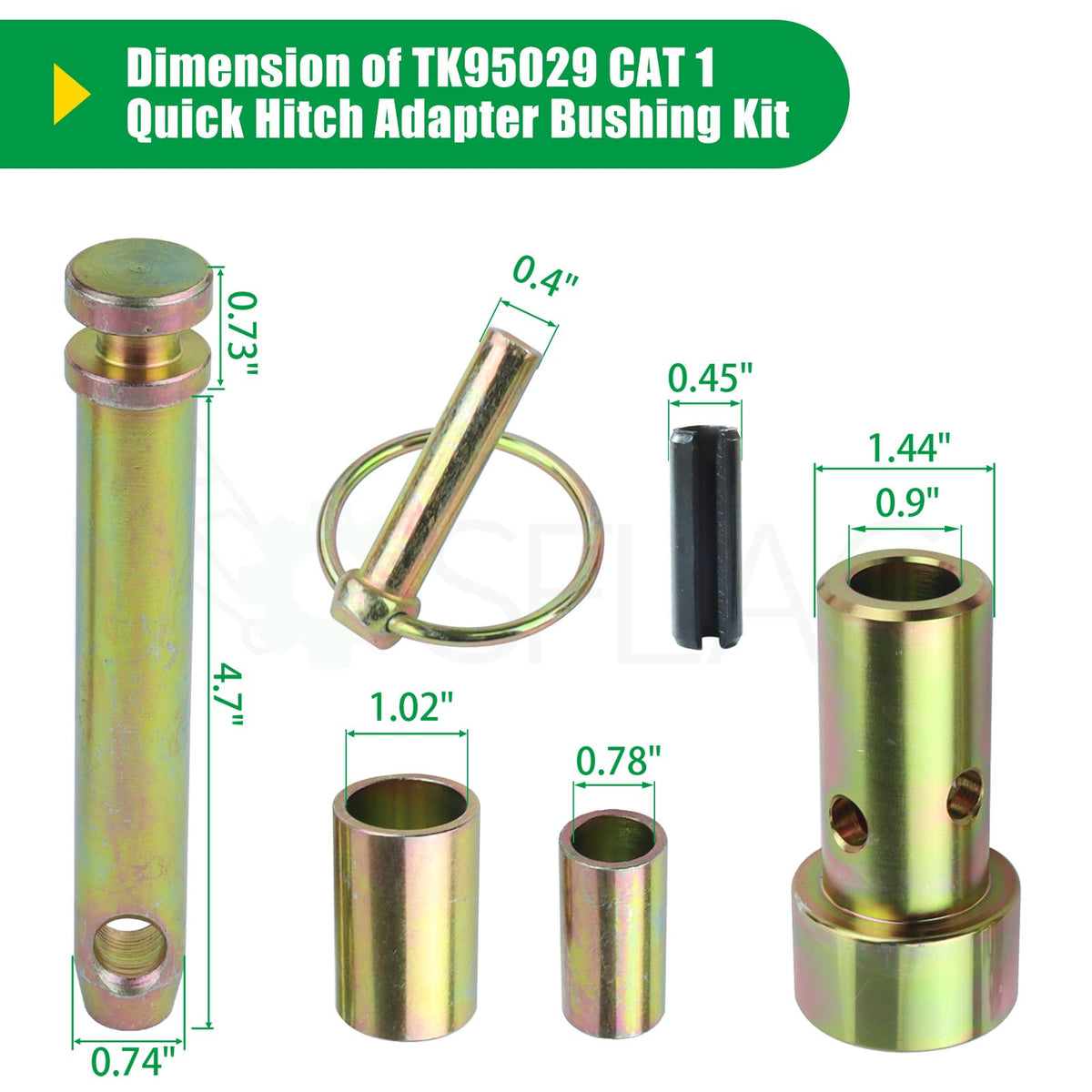 Quick Hitch Adapter Bushing for 3 Point Hitch Tractor E817923