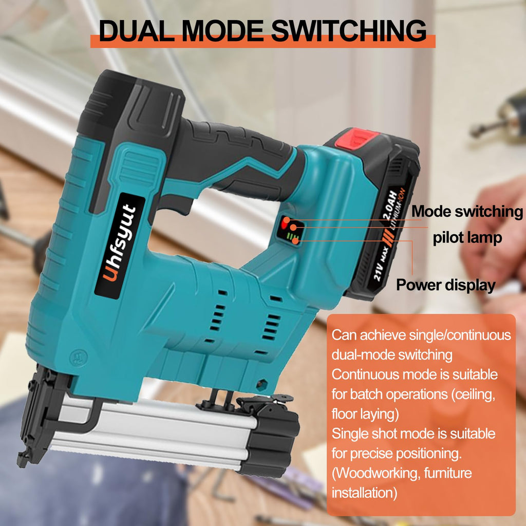 Cordless 21V 2 in 1 Brad Nailer and Staple Gun N877
