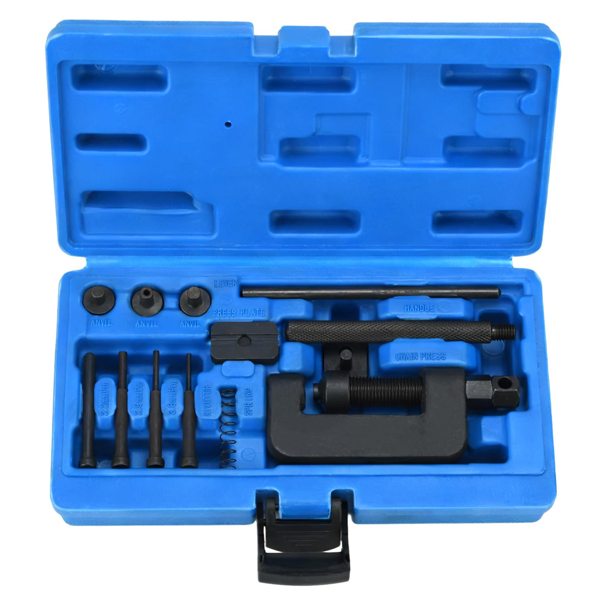 13-Piece Motorcycle Chain Breaker Tool Kit with Carrying Case D75450