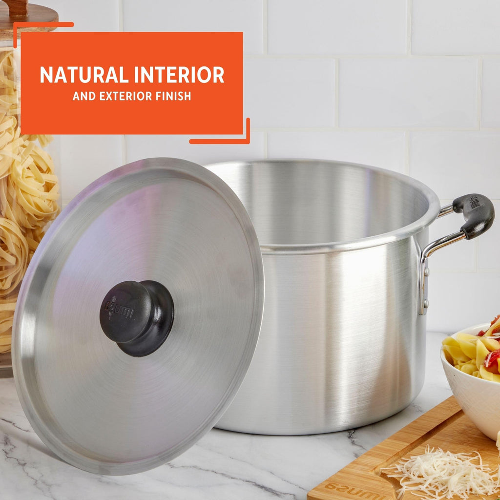 Silver 8 Quart Aluminum Stock Pot with Lid C5258