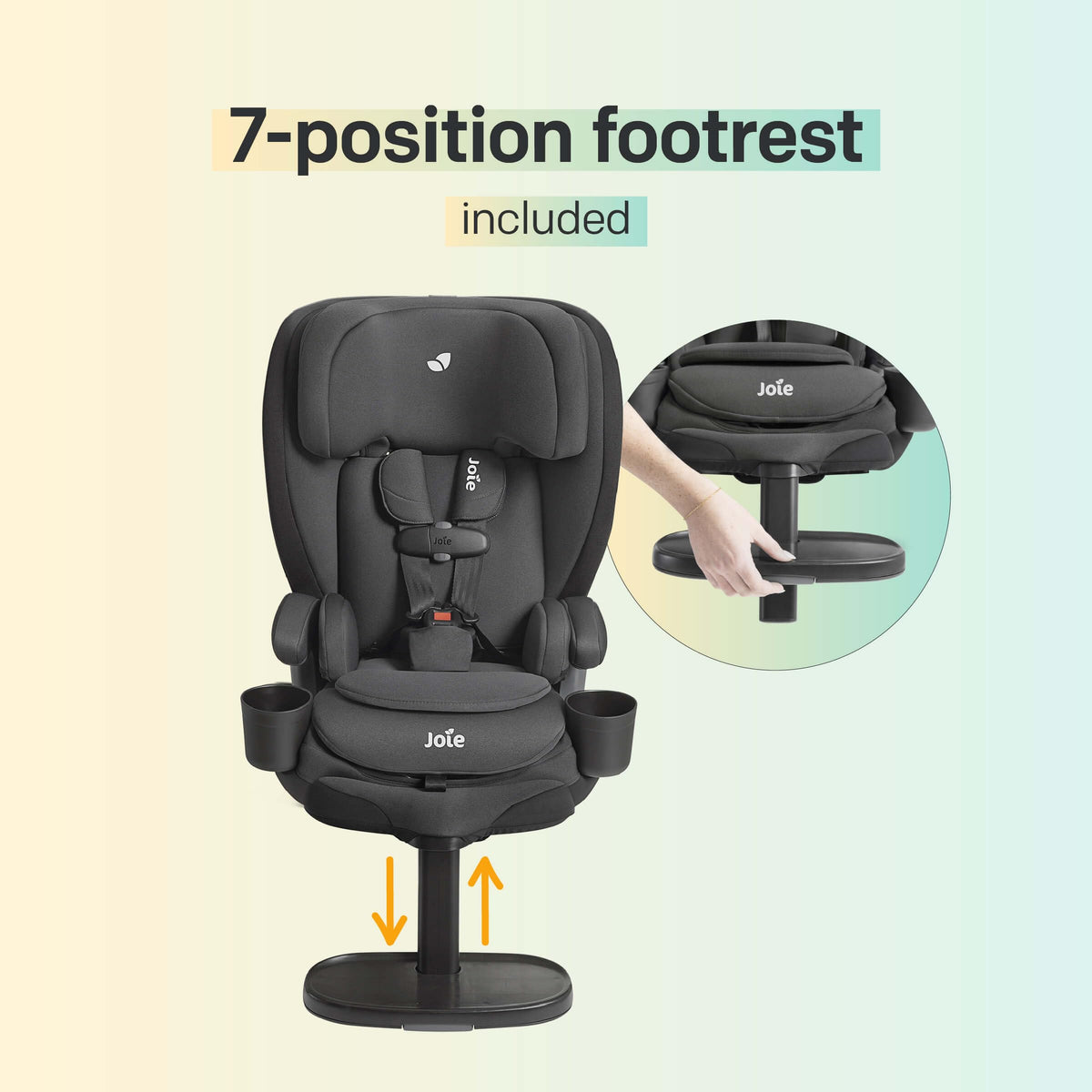 Harness Booster with Rigid Latch, 7-Position Footrest I8805