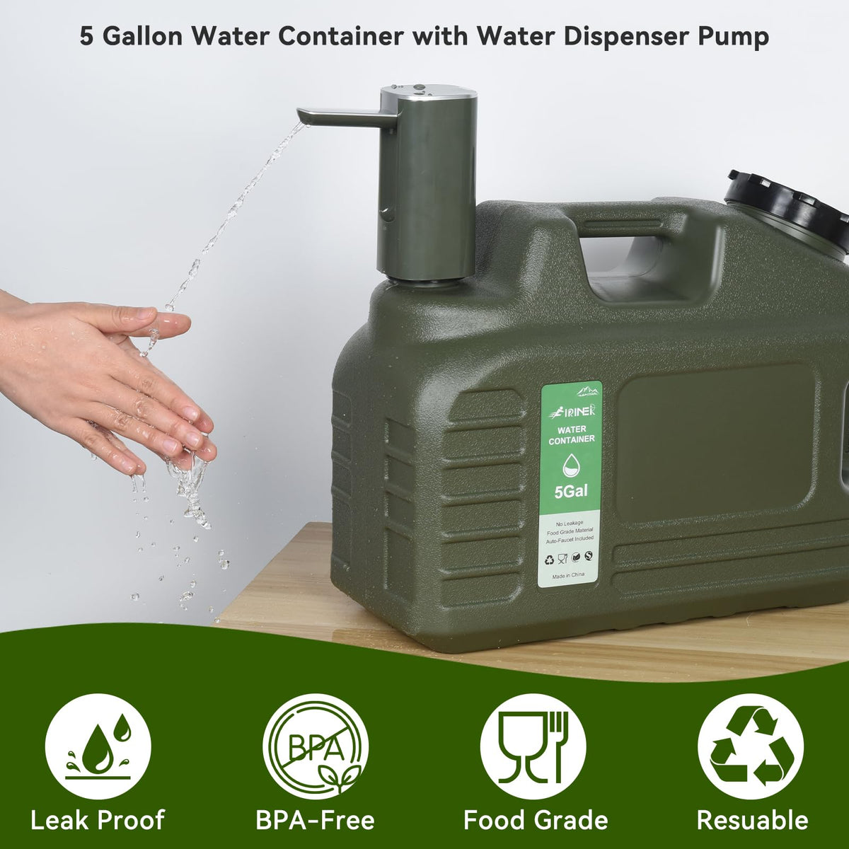 5 Gallon BPA Free Water Jug D369