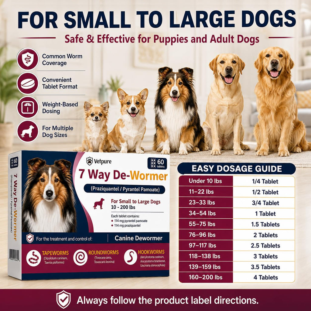 Dog Dewormer Tablets 60 Count M28782