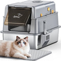 Stainless Steel Litter Box with Lid G520526