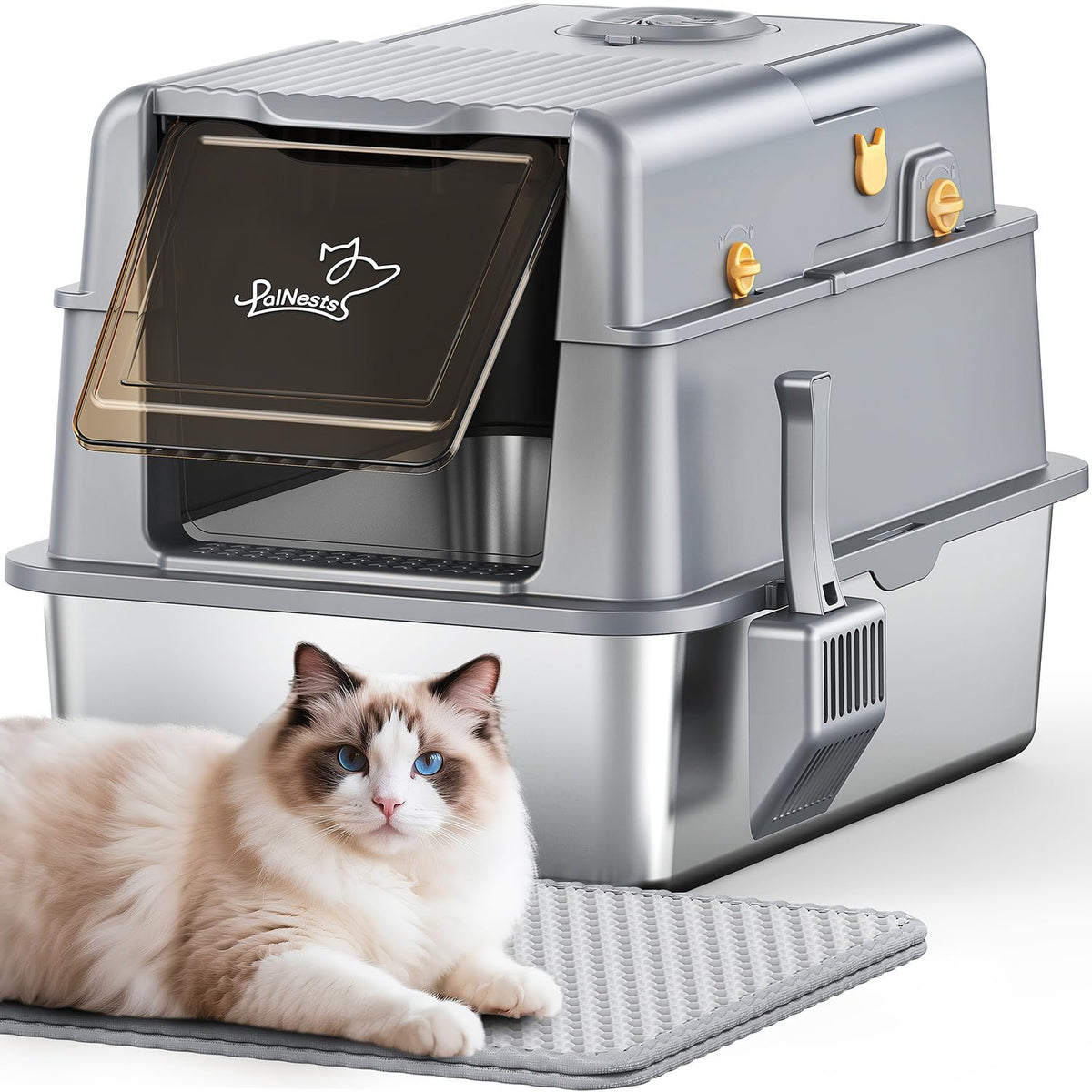 Stainless Steel Litter Box with Lid G520526