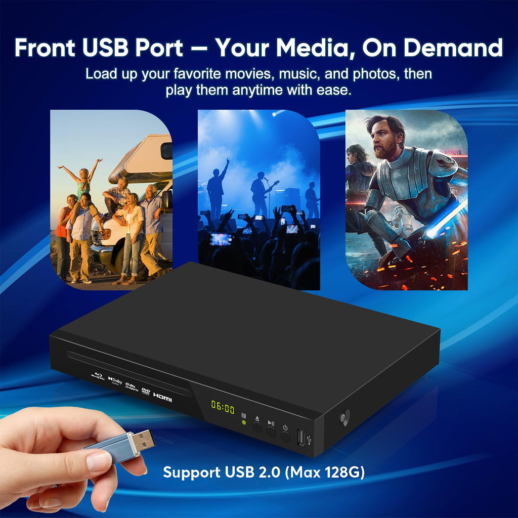 Full HD 1080p Blu-ray DVD Player with Dolby Digital N3183