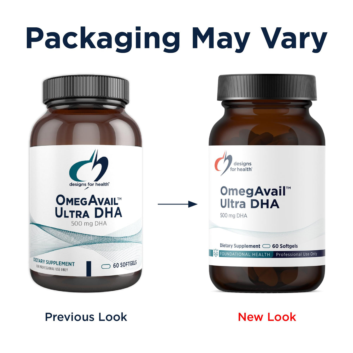 500mg DHA 100mg EPA Triglyceride Fish Oil 60 Softgels P94691