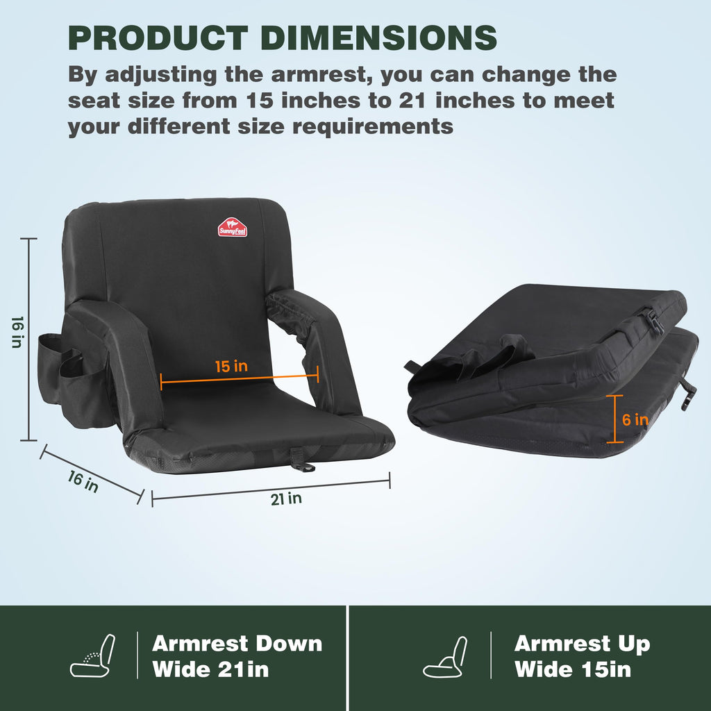 Foldable Stadium Seats 2-Pack with Shoulder Straps A509416